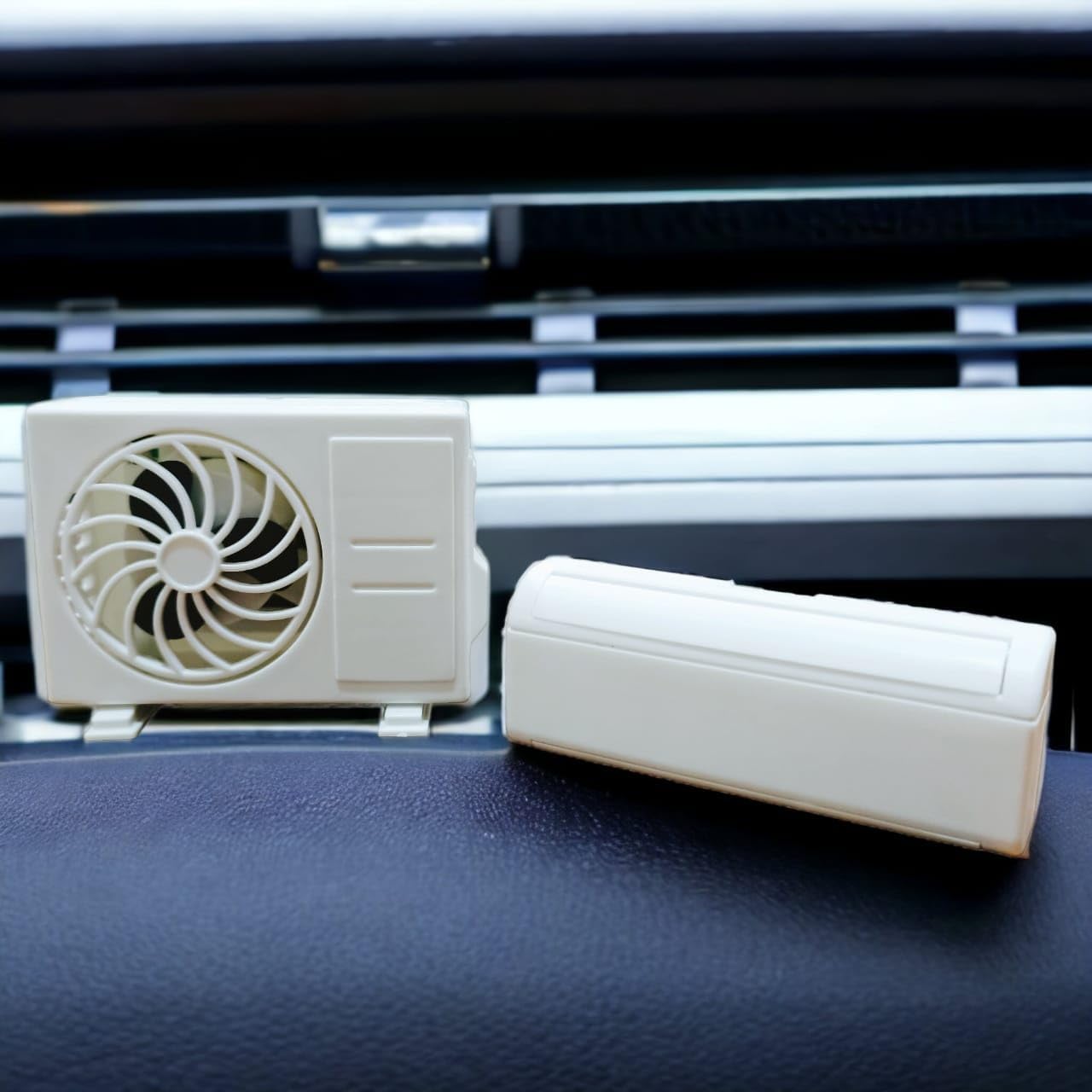 E+ Car Air Freshener Miniature AC design Solar-Powered Car Perfume Car Air freshener with Perfume Diffuser