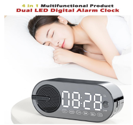 E+ WIRLESS SPEAKER WITH CLOCK FM