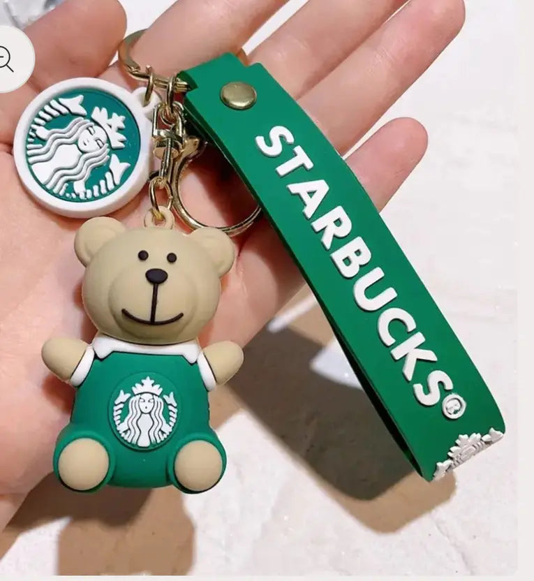 E+ Bliss Beauty Bar Teddy Starbucks keychain Key Chain