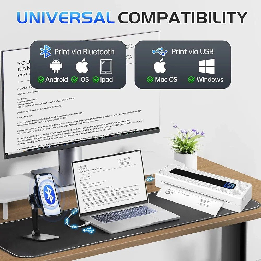 E+ Wireless thermal Portable Printer