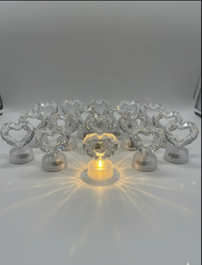 E+ Heart Shape LED Candle Light (Pack of 24)