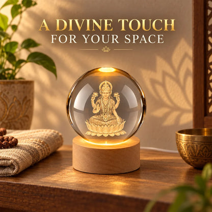 E+3D CRYSTAL WOODEN BALL LAMP