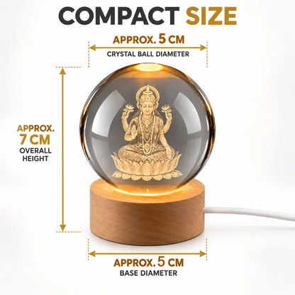 E+3D CRYSTAL WOODEN BALL LAMP