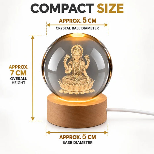 E+3D CRYSTAL WOODEN BALL LAMP