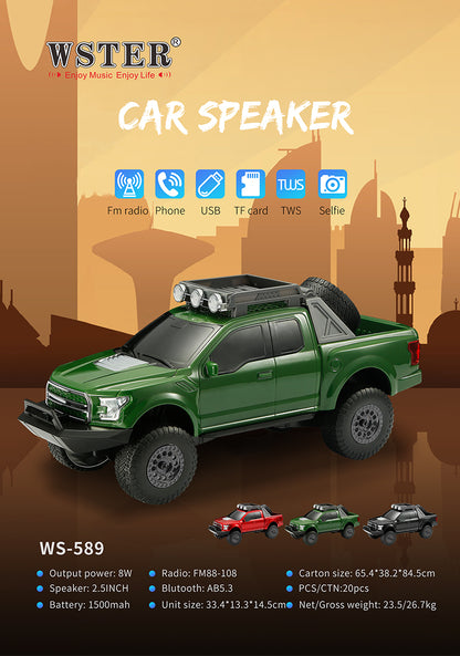E+ WS-589 Ford Raptor Portable Rechargeable Bluetooth Speaker