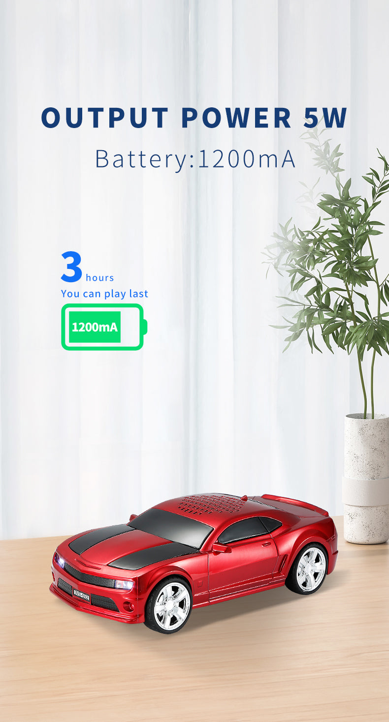 E+ WS-592 Portable Car-Shaped Rechargeable Bluetooth Speaker