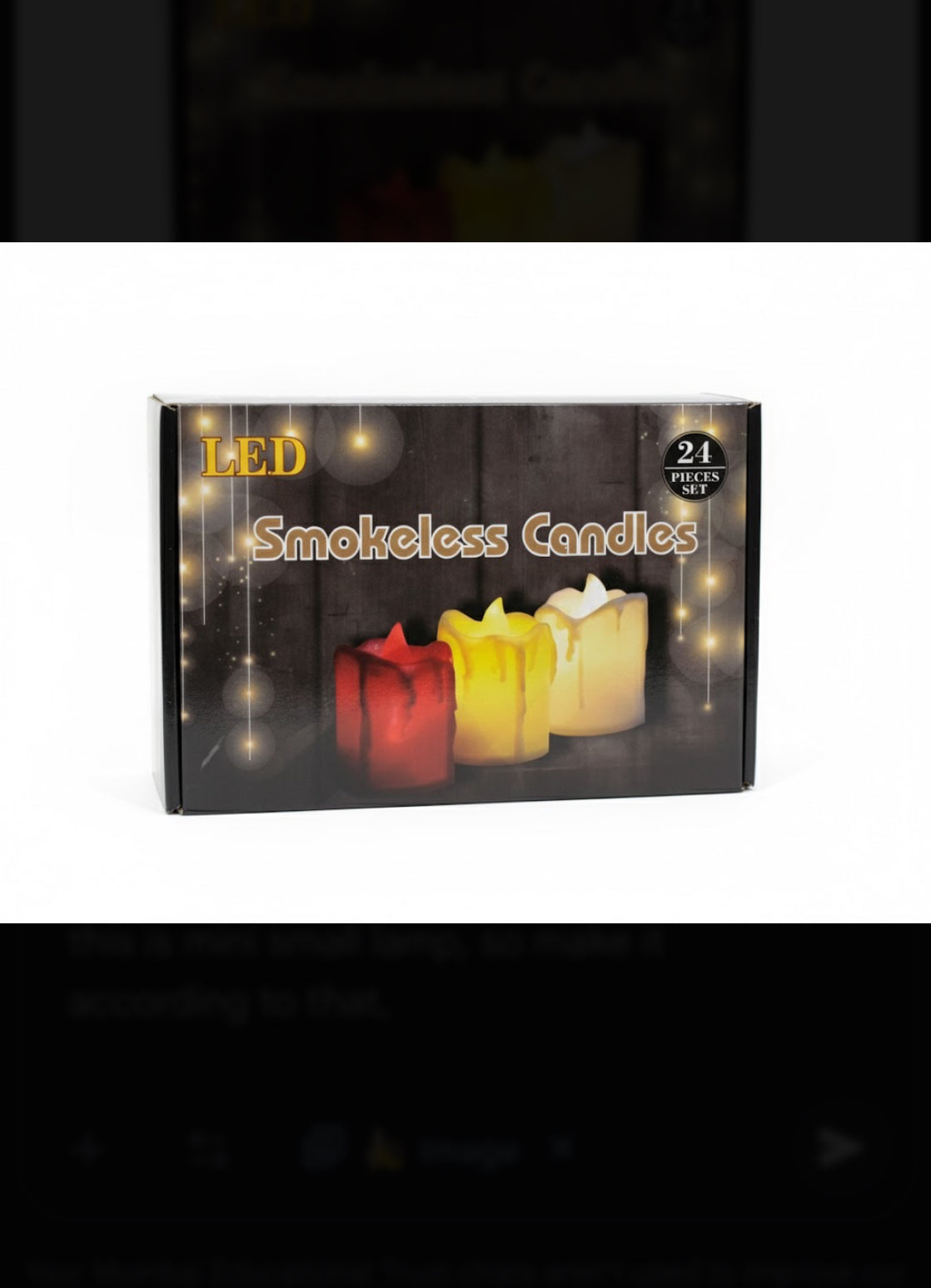 E+ LED Wax Candle Light (Pack of 24) – Realistic Flickering Flameless