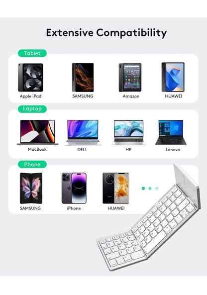 E+ Foldable Bluetooth keyboard with touchpad
