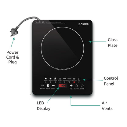 E+ InstaCook 2200 W Glass Top Induction Cooktop