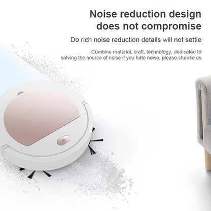 E+ Robot Cleaner, Automatic Circle Sweeper Vacuum Cleaner with Noise Reduction and Long Battery Life Full Space Coverage for Wood Floors