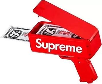 E+ Toysgenix Supreme Money Gun Cash .Cannon for Wedding, Parties and Fun – Includes 100 Fake Dollars Money Gun