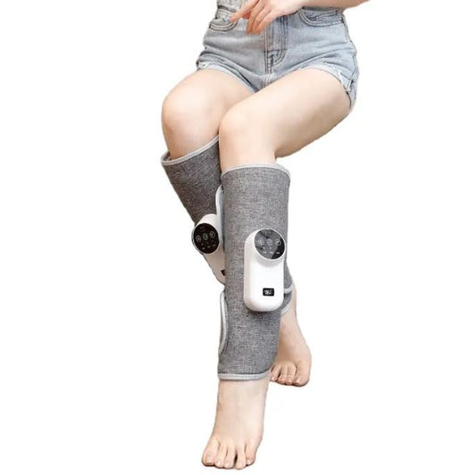 E+ Leg Massager for Circulation and Pain Relief, Calf Air Compression Massager with Heat, Leg Massager with 3 Intensities, 3 Modes, Easy to Use, Muscle Relaxation