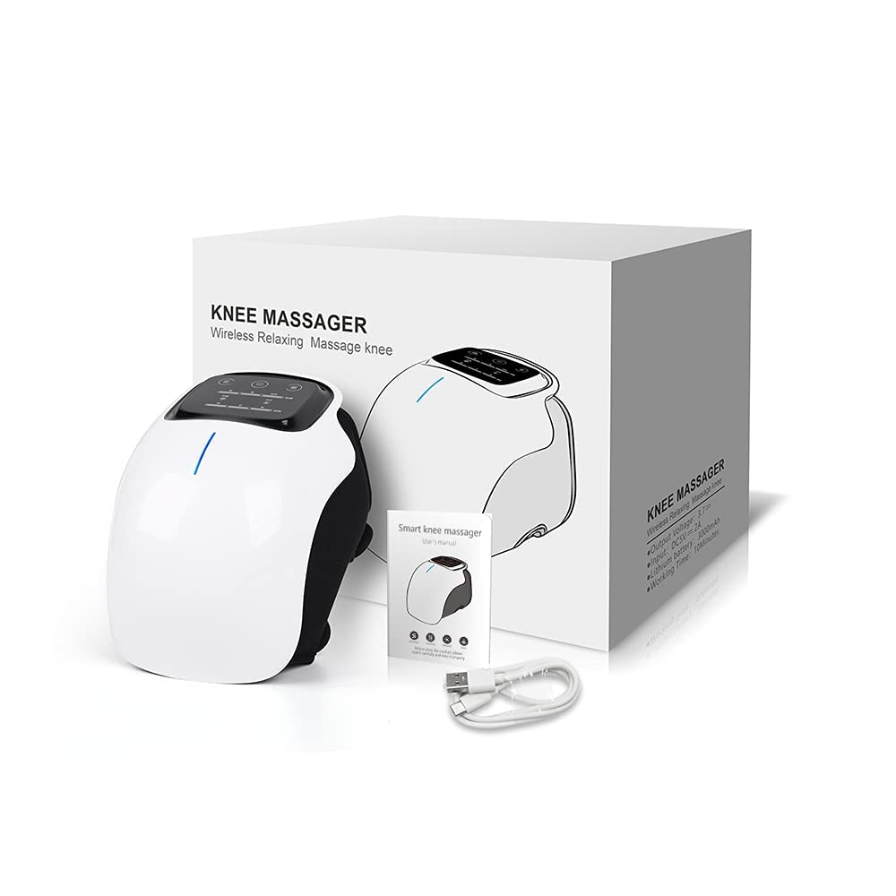 E+ Knee Massager with Heat and Kneading for Pain Relie,Infrared Heated Vibration Physiotherapy for Arthritis Massager，Cramps and Joint Warmer Rechargeable LED Display