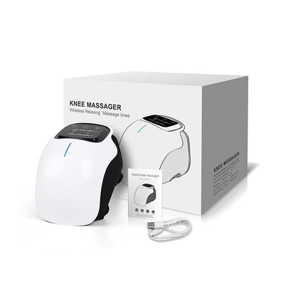 E+ Knee Massager with Heat and Kneading for Pain Relie,Infrared Heated Vibration Physiotherapy for Arthritis Massager，Cramps and Joint Warmer Rechargeable LED Display