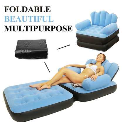 E+ Multifunctional Five in One Inflatable Bed Convenient Foldable Lounge Chair sofa