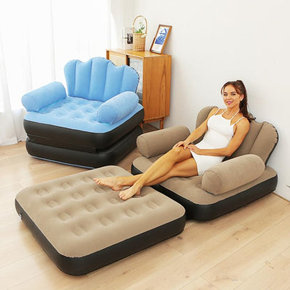 E+ Multifunctional Five in One Inflatable Bed Convenient Foldable Lounge Chair sofa