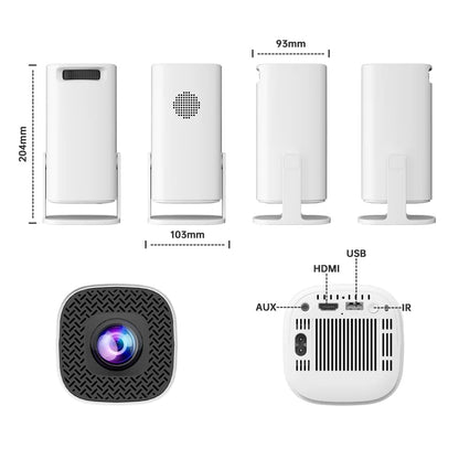 E+ Yugam P30 Max Projector 4K HD 1080P Bluetooth Android 11 Projector with 2 Wireless Game Controllers Built-in 3000 Games (Game with Controller Projector)