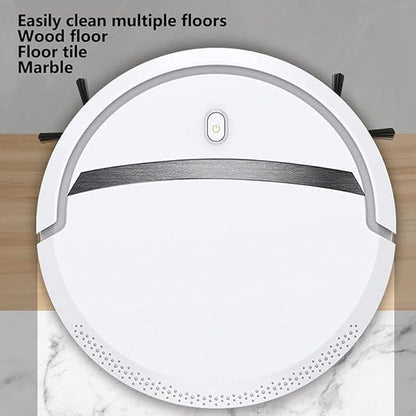 E+ Robot Cleaner, Automatic Circle Sweeper Vacuum Cleaner with Noise Reduction and Long Battery Life Full Space Coverage for Wood Floors