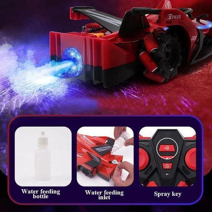E+ F1 Fast RC Drift Car,Hobby Remote Control Car LED Lights 4WD 2.4GHz 360°Rotating RC Race Sport Stunt Car,High Speed Formula 1 Model Vehicle Cool Toys Birthday Gifts for Kids Age of 6+