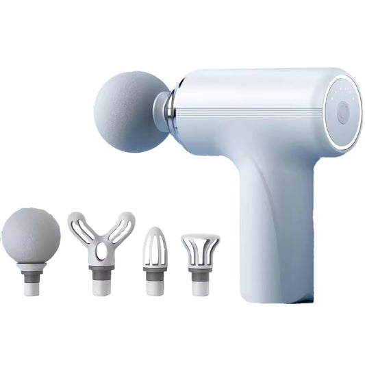 E+ Mini Massage Gun Deep Tissue Portable 6 Speeds Handheld Muscle Massager with 4 Massage Heads 1800mAh Battery And Type-C Charging for Muscle Pain Relief Recovery (MultiColor) (Style 2)