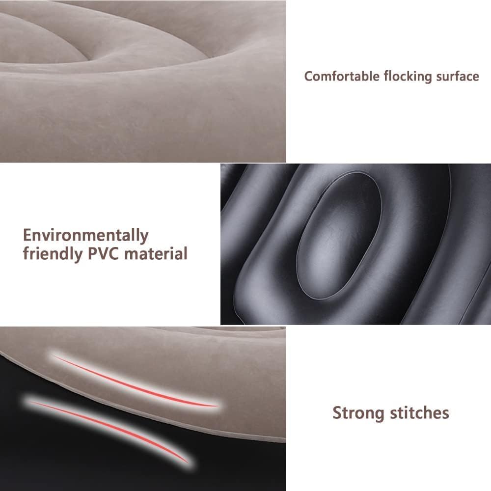 E+ Inflatable Sofa Chair with Footstool, 2-in-1 Outdoor Lounge Bed Set