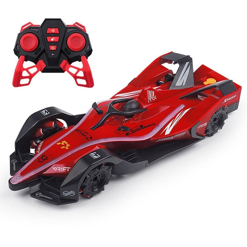 E+ F1 Fast RC Drift Car,Hobby Remote Control Car LED Lights 4WD 2.4GHz 360°Rotating RC Race Sport Stunt Car,High Speed Formula 1 Model Vehicle Cool Toys Birthday Gifts for Kids Age of 6+