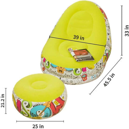 E+ Inflatable Chair with Footstool