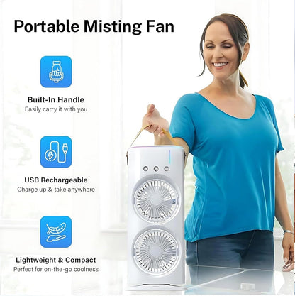 E+DOUBLE ENDED SPRAY MIST FAN AC