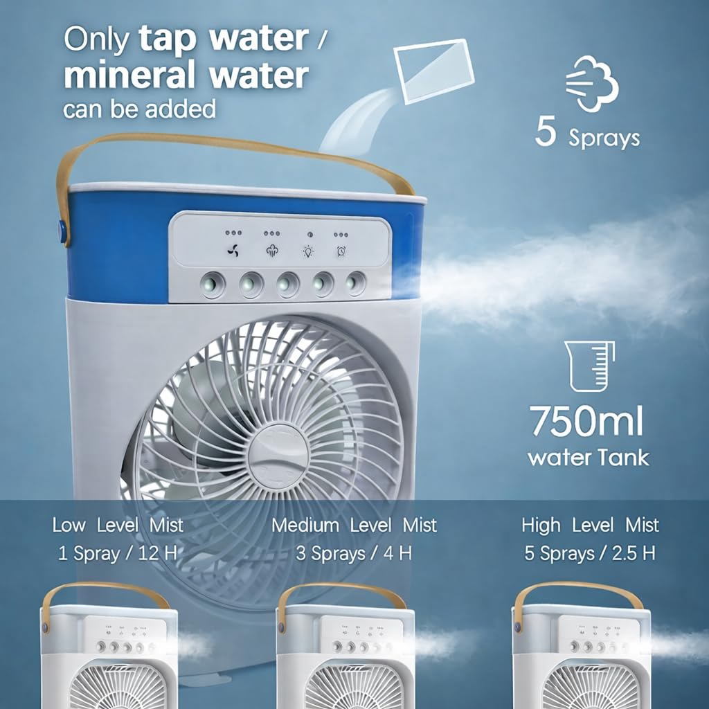E+ Osring AC Portable Air Cooler Fan with Mist Spray (heavy)