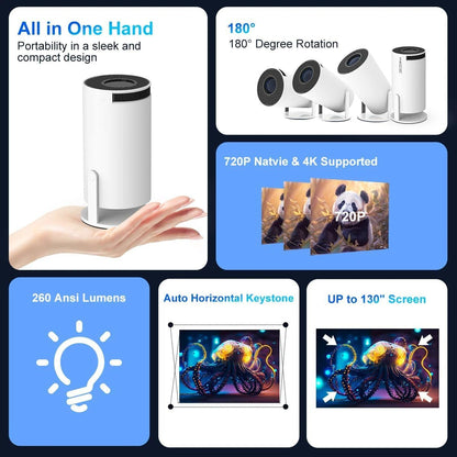 E+ HY300 Portable Mini Smart LED Projector