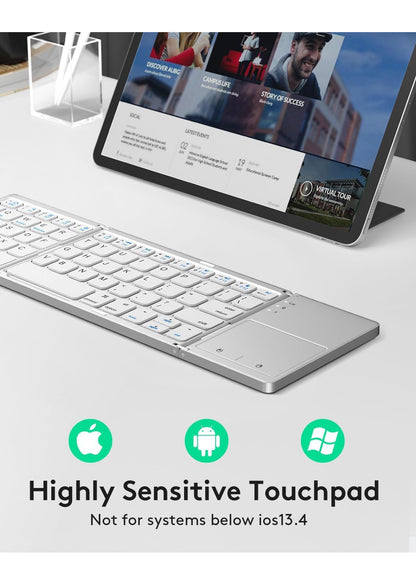 E+ Foldable Bluetooth keyboard with touchpad