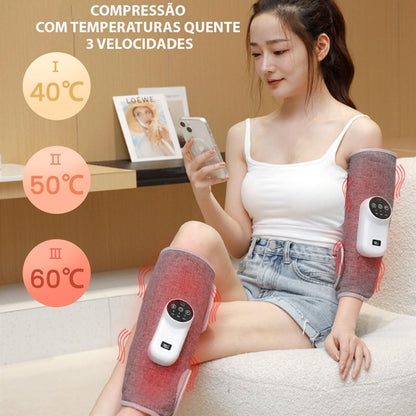 E+ Leg Massager for Circulation and Pain Relief, Calf Air Compression Massager with Heat, Leg Massager with 3 Intensities, 3 Modes, Easy to Use, Muscle Relaxation