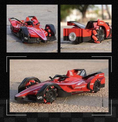 E+ F1 Fast RC Drift Car,Hobby Remote Control Car LED Lights 4WD 2.4GHz 360°Rotating RC Race Sport Stunt Car,High Speed Formula 1 Model Vehicle Cool Toys Birthday Gifts for Kids Age of 6+