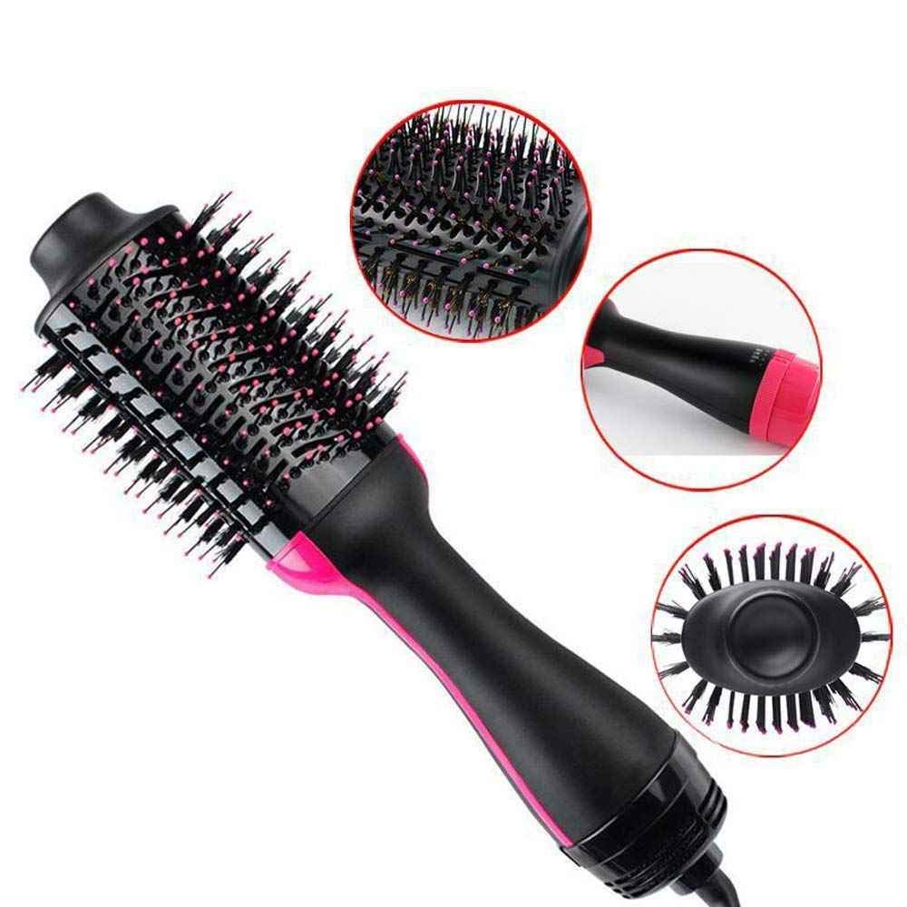 E+ Ronest Hair Dryer Brush - 3 in 1 Hot Air Brush One Step Volumizer for Rotating Straightening (Black), 1000 Watts