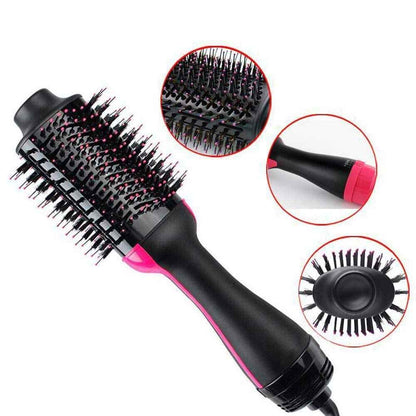 E+ Ronest Hair Dryer Brush - 3 in 1 Hot Air Brush One Step Volumizer for Rotating Straightening (Black), 1000 Watts