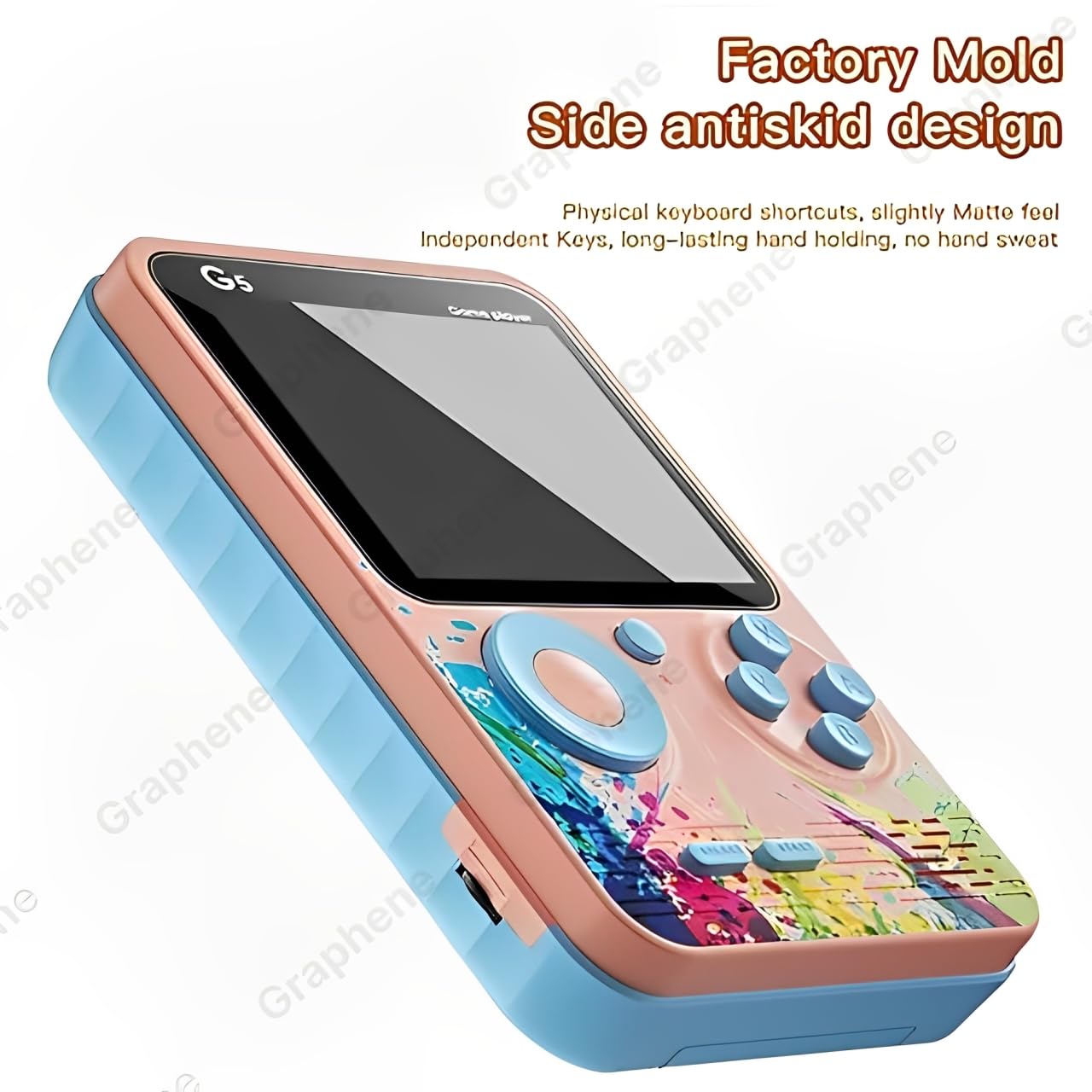 E+ GRAPHENE SUP Handheld Game Console, Classic Retro Video Gaming Player Colorful LCD Screen USB Rechargeable Portable Pocket Video Gamepad 400 in 1 Classic Old.