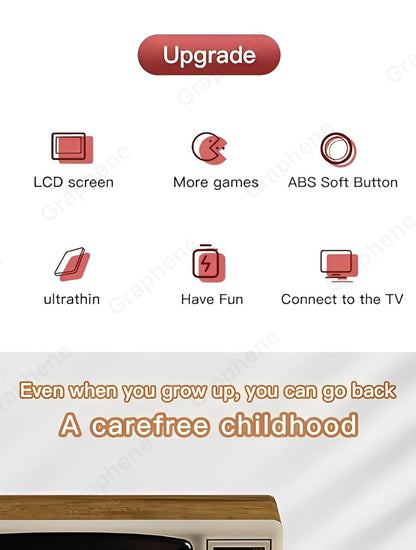 E+ GRAPHENE SUP Handheld Game Console, Classic Retro Video Gaming Player Colorful LCD Screen USB Rechargeable Portable Pocket Video Gamepad 400 in 1 Classic Old.