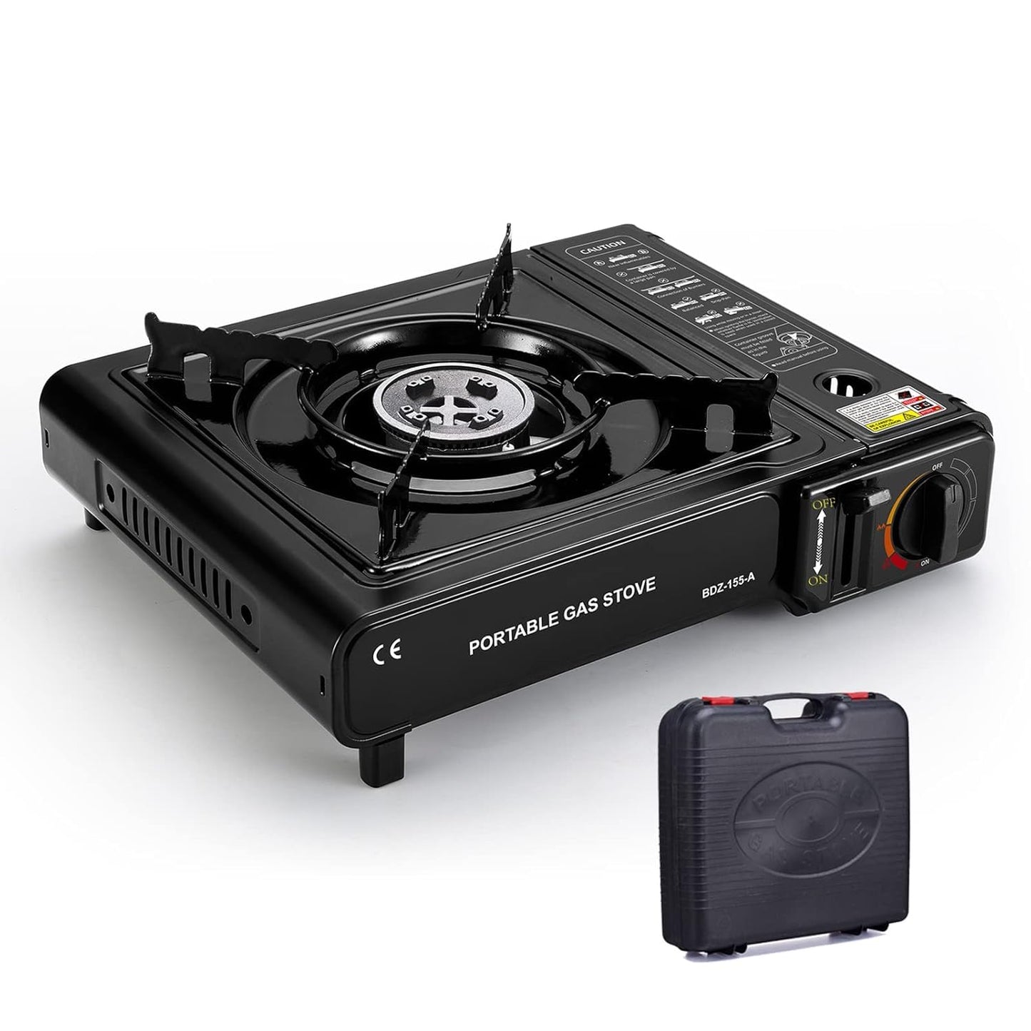 E+ Aluminium Dual Fuel Portable Gas Stove for Propane & Butane, Camping Stove with Single Burner