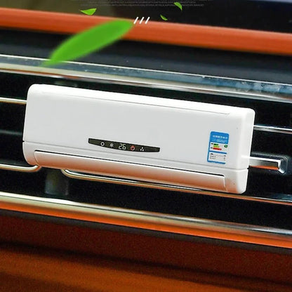 E+ Car Air Freshener Miniature AC design Solar-Powered Car Perfume Car Air freshener with Perfume Diffuser