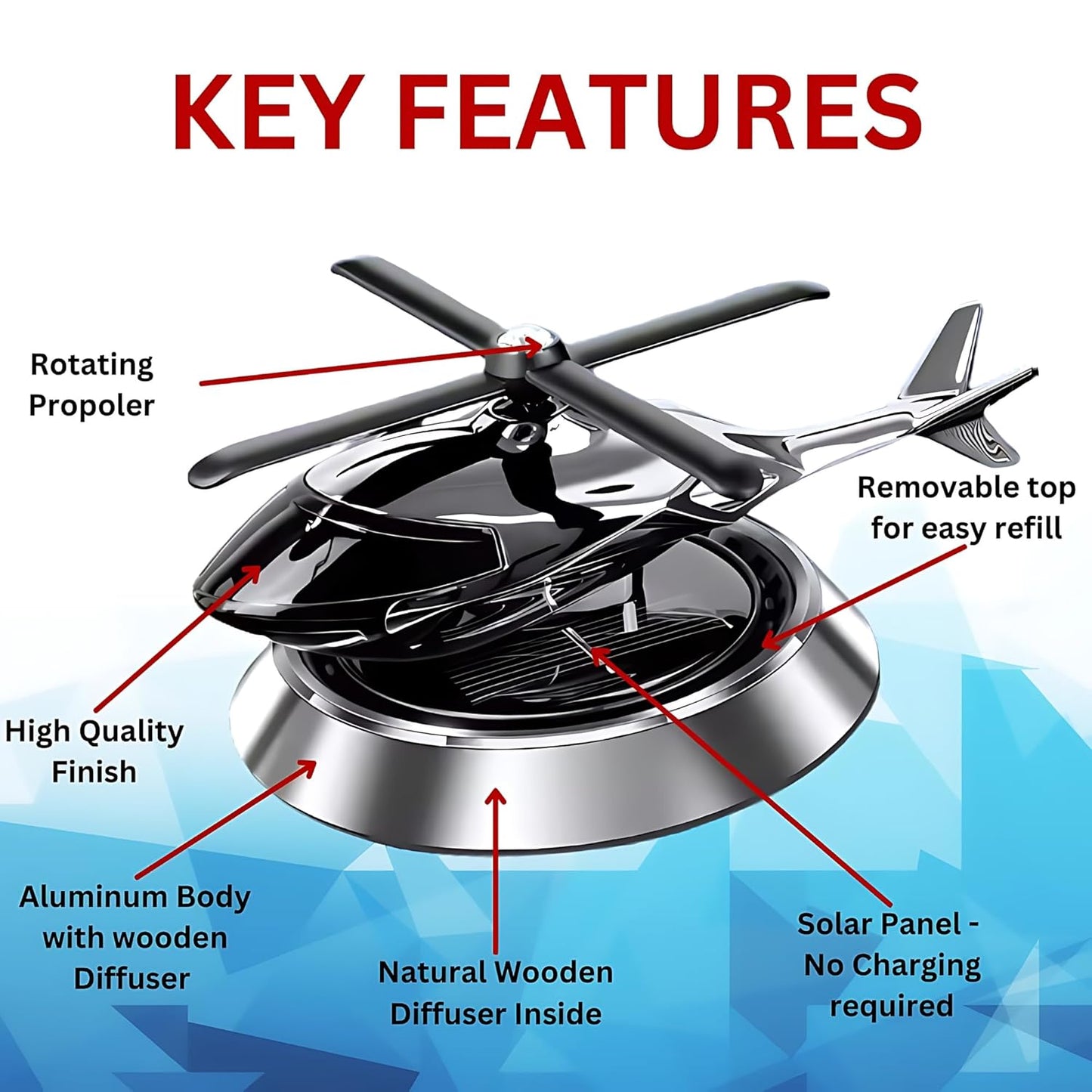 E+ Mini USB Handheld Fan with Ears, Crown and LED Light