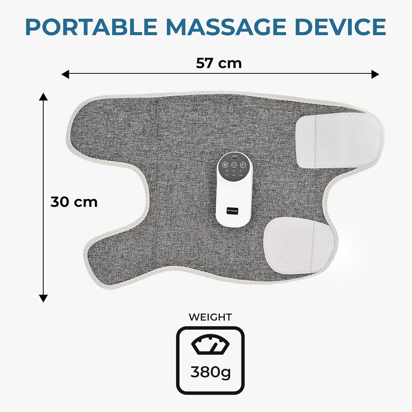 E+ Leg Massager for Circulation and Pain Relief, Calf Air Compression Massager with Heat, Leg Massager with 3 Intensities, 3 Modes, Easy to Use, Muscle Relaxation