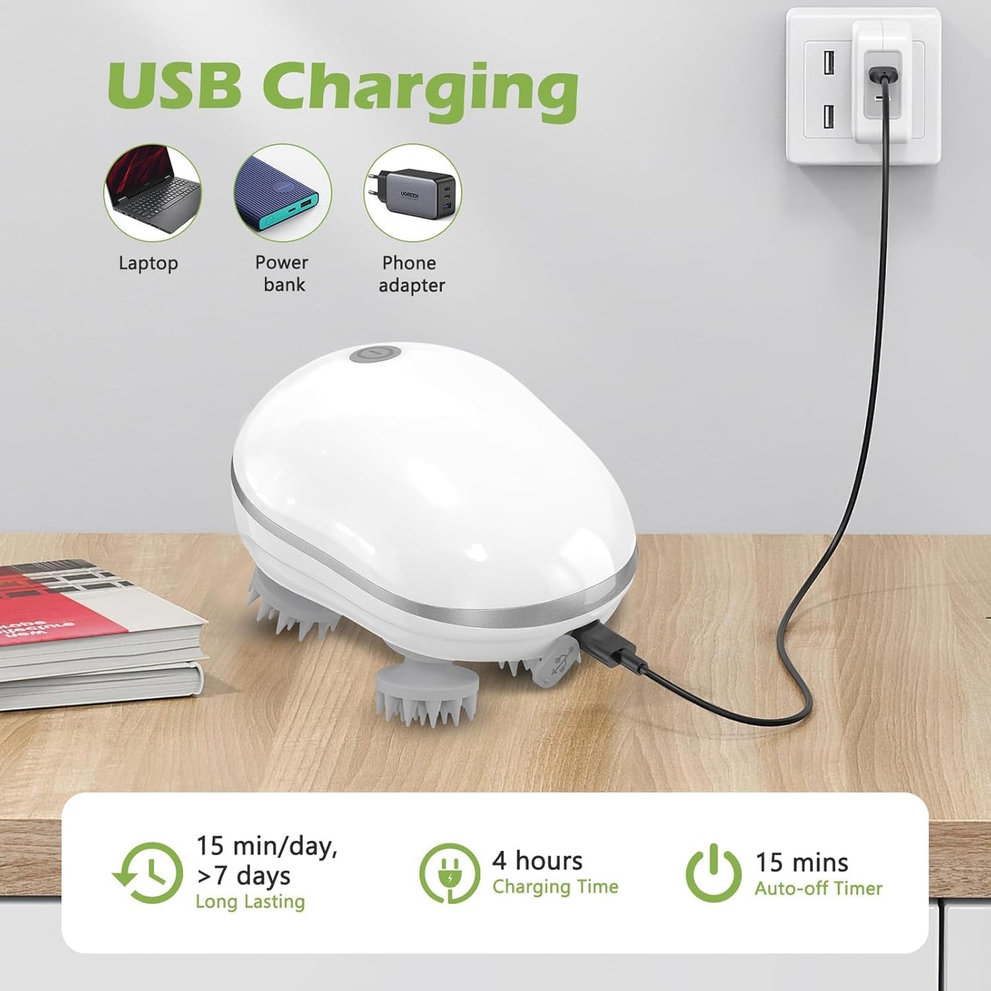 E+ Electric Scalp Massager