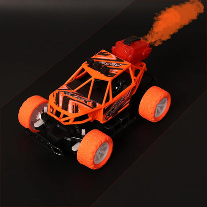E+ Remote Control Car for Kids with Mist Smoke Spray Function 2 WD Monster Truck Rock Crawler Climbing RC Toy Vehicle Car for Boys and Girls (Orange) (Latest 2024)