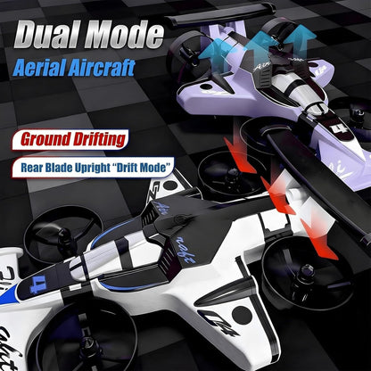 E+2-IN ONE FLYING CAR AND STUNT DRONE-MINI INDOOR DRONE