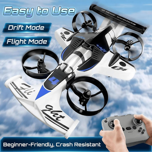 E+2-IN ONE FLYING CAR AND STUNT DRONE-MINI INDOOR DRONE