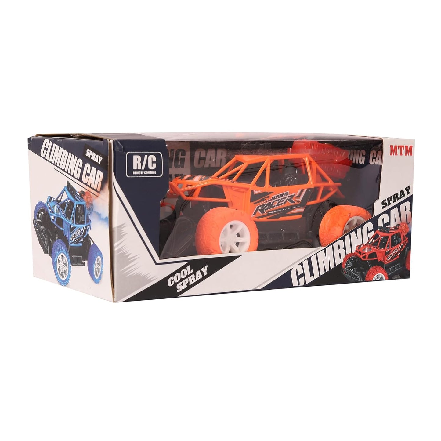 E+ Remote Control Car for Kids with Mist Smoke Spray Function 2 WD Monster Truck Rock Crawler Climbing RC Toy Vehicle Car for Boys and Girls (Orange) (Latest 2024)