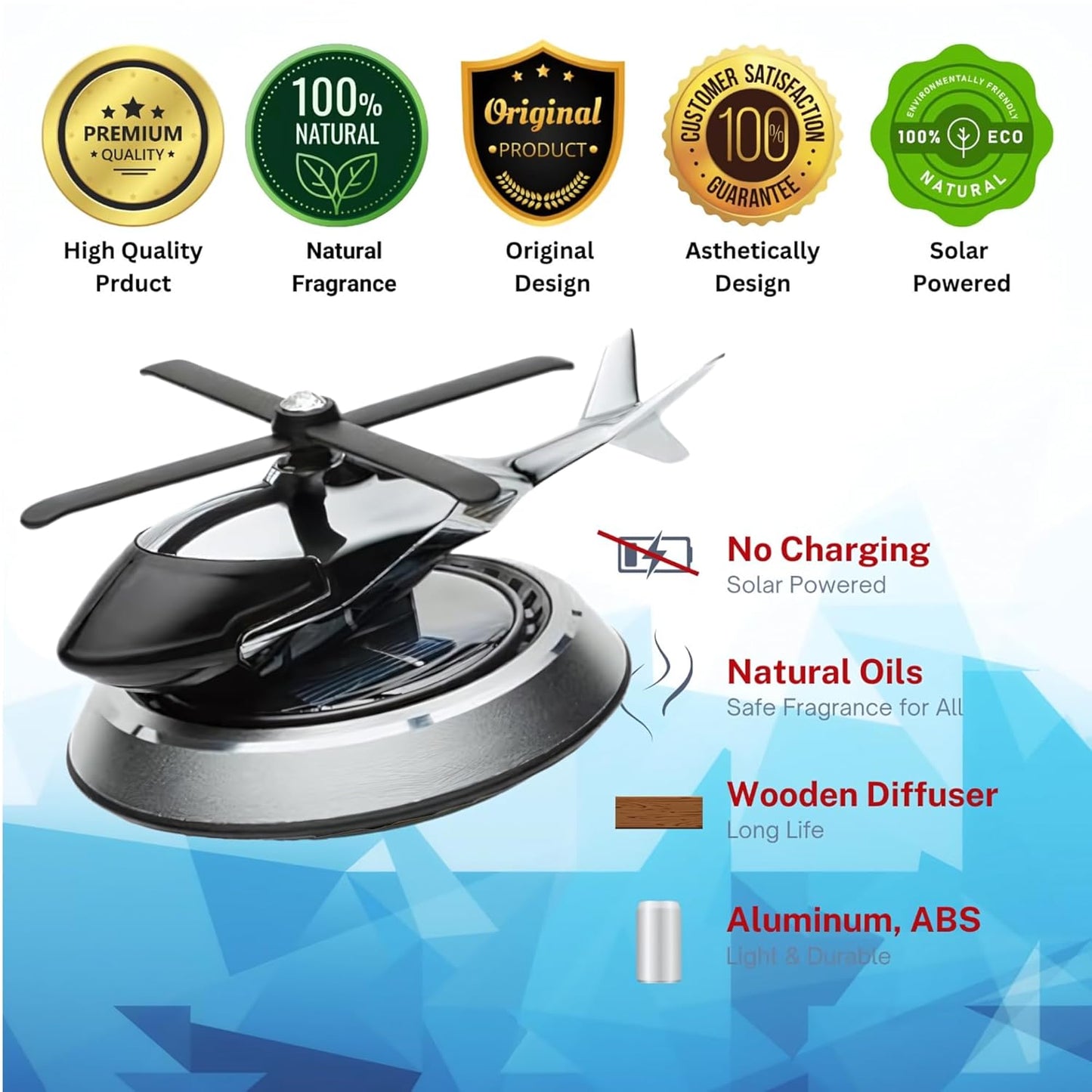 E+ Mini USB Handheld Fan with Ears, Crown and LED Light