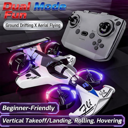 E+2-IN ONE FLYING CAR AND STUNT DRONE-MINI INDOOR DRONE