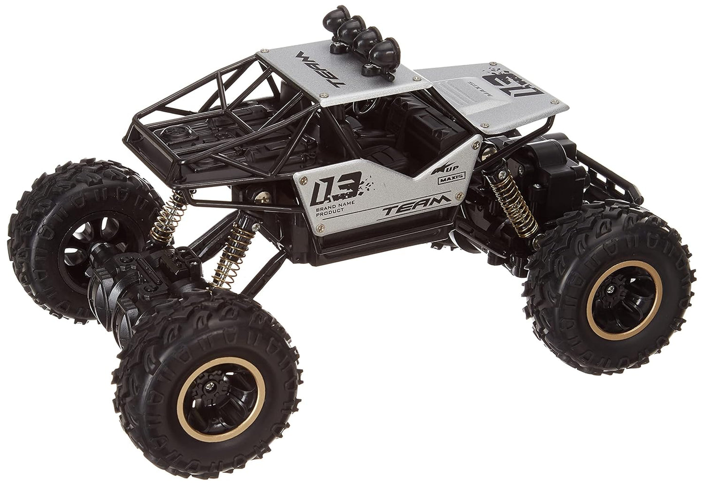 E+ Remote Control Rechargable Acrobatic 360 Degree Twisting Stunt Car with Music & Lights and Charger for Kids multicolour