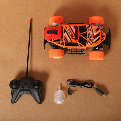 E+ Remote Control Car for Kids with Mist Smoke Spray Function 2 WD Monster Truck Rock Crawler Climbing RC Toy Vehicle Car for Boys and Girls (Orange) (Latest 2024)